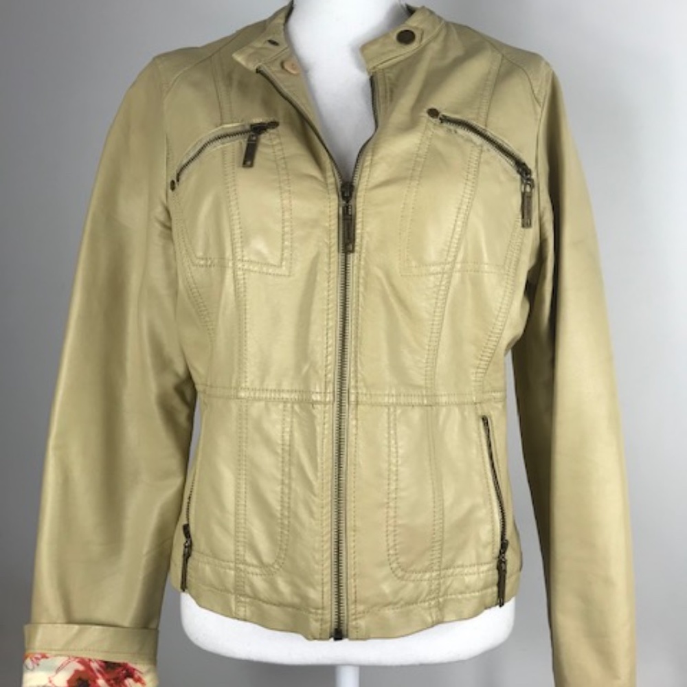Jou Jou Leather Jacket $25 SZ L Perfect C.